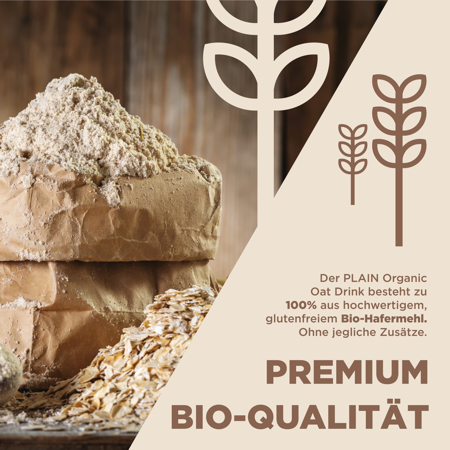 Premium Hafermilchpulver aus hochwertigem Bio-Hafermehl 